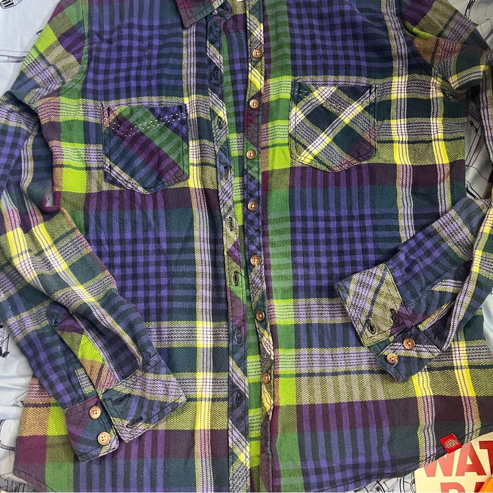 Dickies Multicolor Plaid Button-Down Shirt - Picture 4 of 11